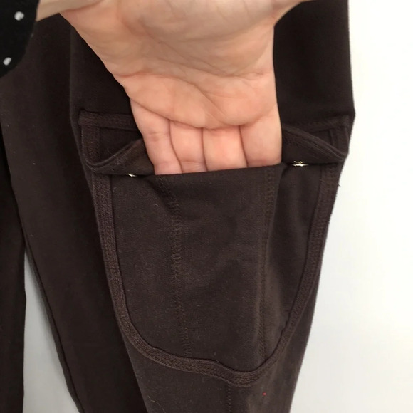 V Sport By Venezia Lane Bryant Unwind Brown Knit Sweat Pants Womens 18/20 Cotton - Picture 6 of 16